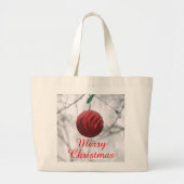 Roter Weihnachtsschmuck Tote Tasche (Vorne)