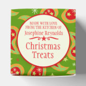 Roter Weihnachtsstar-Paisley-Geschenkboxen Geschenkschachtel (Oben)