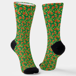 Roter Weihnachtsstar Socken