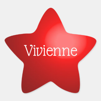 Roter Weihnachtsstern-Schmuck mit Namen Stern-Aufkleber