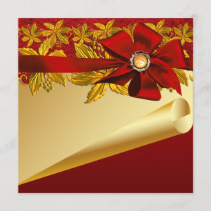 Roter Weihnachtsstern Weihnachtsfeier Einladung
