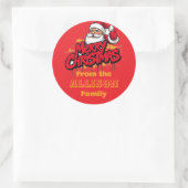 Roter Weihnachtsticker Runder Aufkleber (Tasche)
