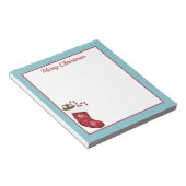 Roter Weihnachtsweihnachtsbaum mit Blauer und indi Notizblock (angewinkelt)