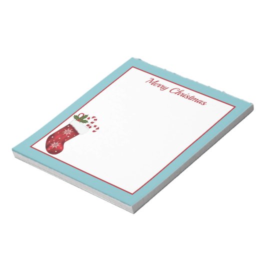 Roter Weihnachtsweihnachtsbaum mit Blauer und indi Notizblock (Rotiert)