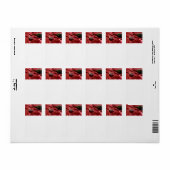 Roter Wein Adressaufkleber (Vorne)