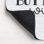 Roter Wein auf Holz Mousepad (Ecke)