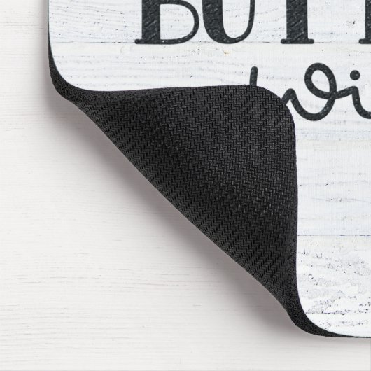 Roter Wein auf Holz Mousepad (Ecke)