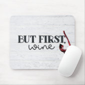 Roter Wein auf Holz Mousepad (Mit Mouse)