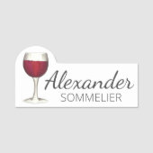 Roter Wein Bar Gletscher Weinkeller Weinkultur und Namensschild (Vorderseite)
