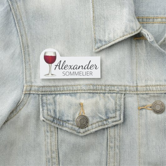 Roter Wein Bar Gletscher Weinkeller Weinkultur und Namensschild (Beispiel)