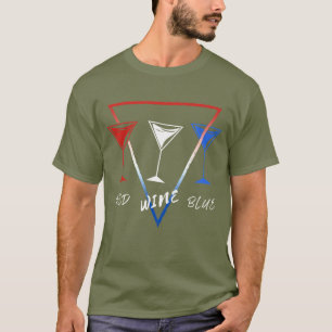 ROTER WEIN BLAUER 4. JULI FEIERTAG T-Shirt
