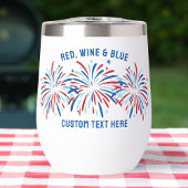 Roter Wein & Blauer Feuerwerk 4. Juli Custom