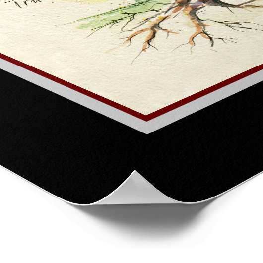 Roter Wein Botanisches Poster (Ecke)