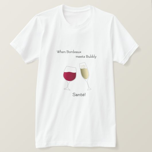 Roter Wein Champagner Bubbly zaubert Toasts Spaß T-Shirt (Design vorne)