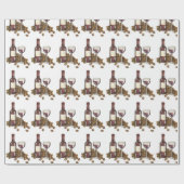 Roter Wein Degustation Glass Flasche Weinkultur Geschenkpapier (Flach)