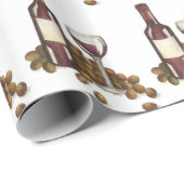 Roter Wein Degustation Glass Flasche Weinkultur Geschenkpapier (Rolleneckpunkt)