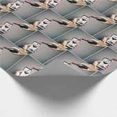 Roter Wein, der in ein Smartphone strömt Geschenkpapier (Ecke)