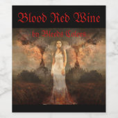 Roter Wein des Blutes durch Blütenfarben Weinetikett (Einzelnes Label)