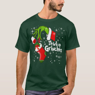 Roter Wein Drink Up Grinches Funny Christmas T-Shirt