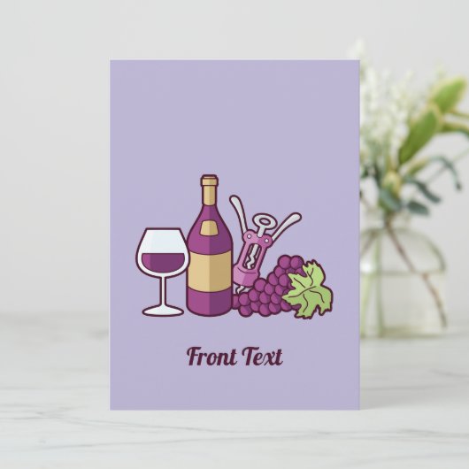 Roter Wein - Einladung (Stehend Vorderseite)