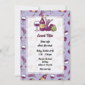 Roter Wein - Einladung (Rückseite)