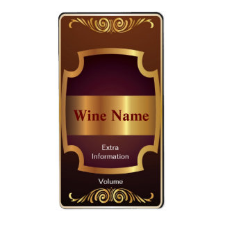 Roter Wein - Etikett für die oberste Schicht