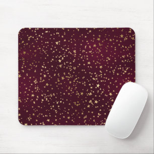 Roter Wein Farbe Golden Stars Astronomie Astrologi Mousepad
