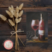Roter Wein Feiertagspostkarte