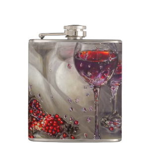 Roter Wein Flachmann
