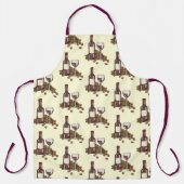 Roter Wein Flasche Weinkultur und Erde Weinroute M Schürze (Vorderseite)