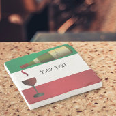 Roter Wein gegossen Steinuntersetzer