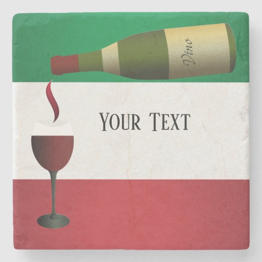 Roter Wein gegossen Steinuntersetzer (Vorderseite)