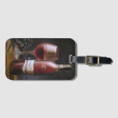 Roter Wein Gepäckanhänger (Vorderseite (Horizontal))