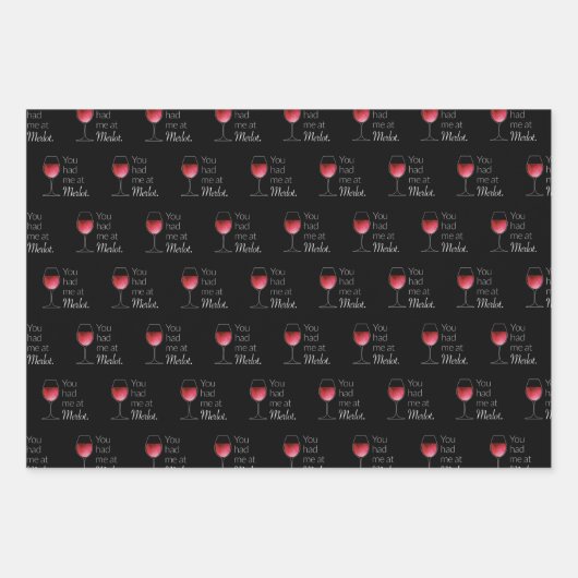 Roter Wein Geschenkpapier Set (Vorderseite)