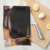 Roter Wein Geschirrtuch (Viertel Falte)