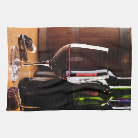 Roter Wein Geschirrtuch (Horizontal)