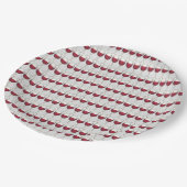 Roter Wein Glass Cocktail Party Weinkultur und Erd Pappteller (Schrägansicht)