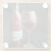 Roter Wein Glasuntersetzer (Rückseite)