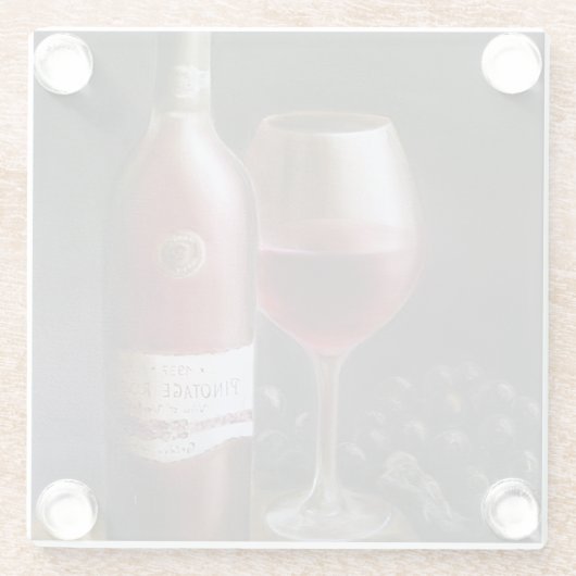 Roter Wein Glasuntersetzer (Rückseite)