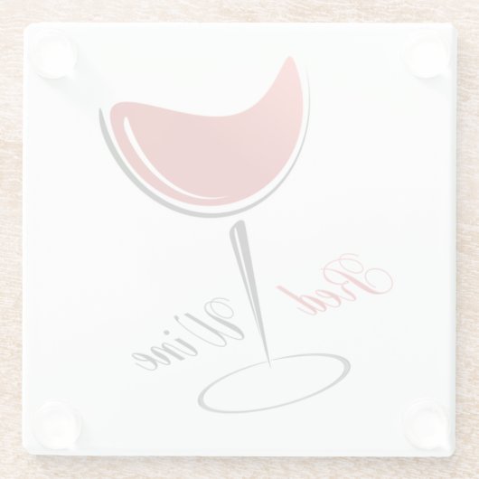 Roter Wein Glasuntersetzer (Rückseite)