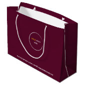 Roter Wein Große Geschenktasche Geschenktüte (Rückseite Schrägansicht)
