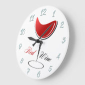 Roter Wein Große Wanduhr (Winkel)