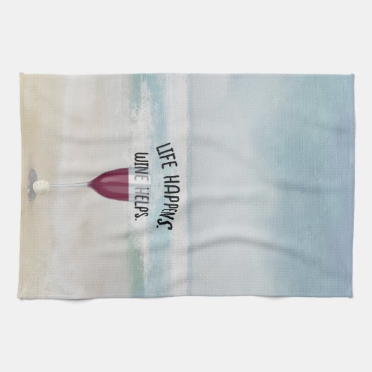 Roter Wein im Hintergrund Geschirrtuch (Horizontal)