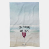 Roter Wein im Hintergrund Geschirrtuch (Vertikal)