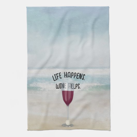 Roter Wein im Hintergrund Geschirrtuch (Vertikal)