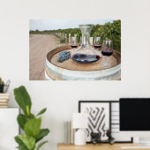 Roter Wein im Weingarten Poster (Heimbüro)