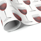 Roter Wein in Weiß Geschenkpapier (Rolleneckpunkt)