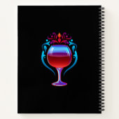 Roter Wein individuell anpassbar Notizblock (Rückseite)