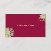 Roter Wein Kamelie Visitenkarte, Visitenkarte (Rückseite)