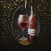 Roter Wein Keramik Ornament